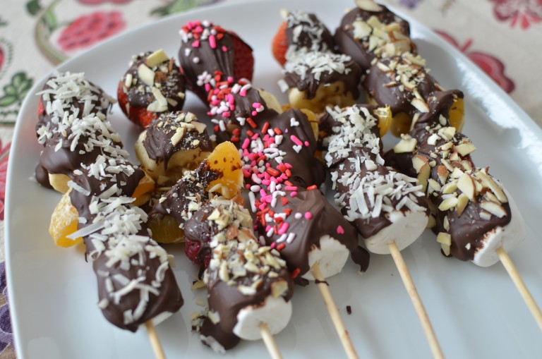 Chocolate Fruit Skewers