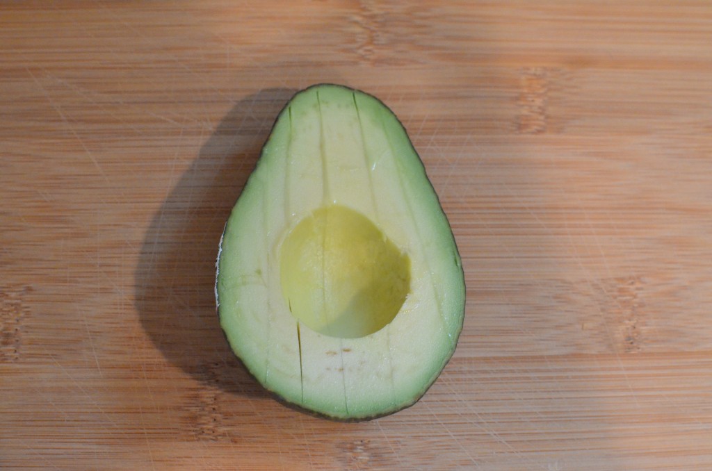 scored avocado