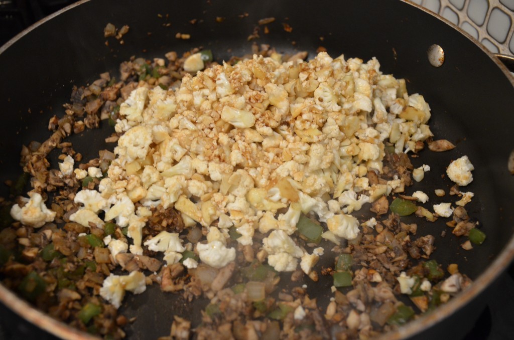 Cauliflower in pan