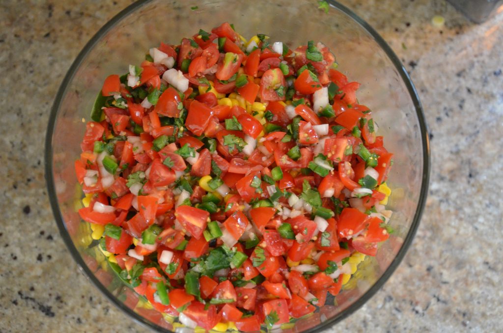 Pico de Gallo on the salad