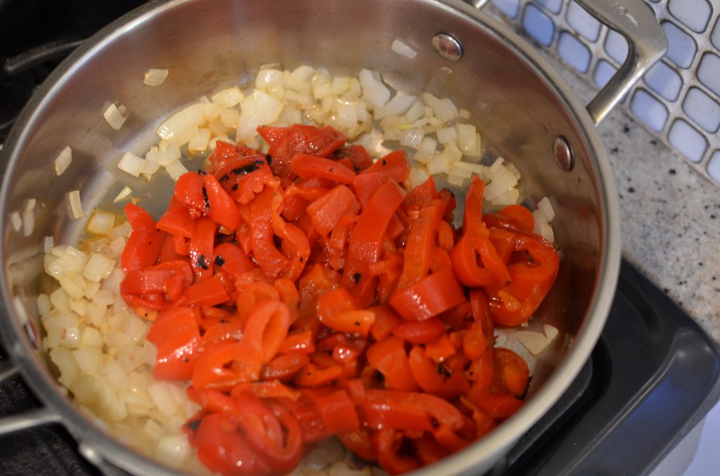 Peppers in pan